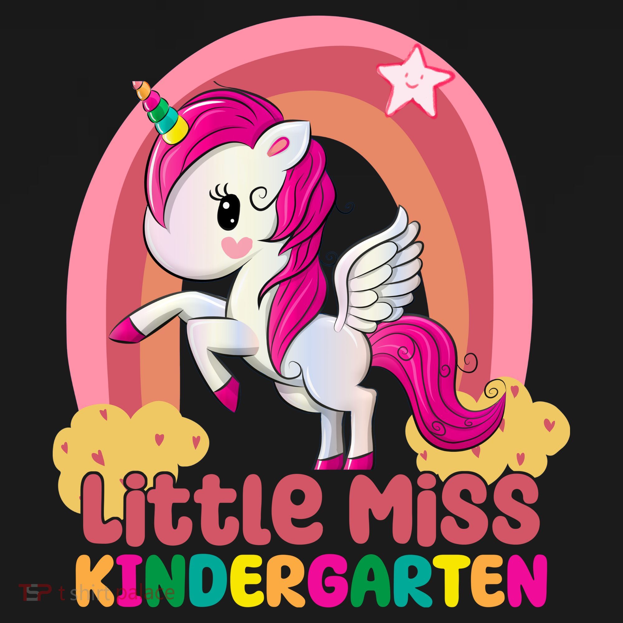 Little Miss Kindergarten Rainbow Unicorn Backpack