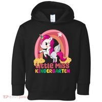 Little Miss Kindergarten Rainbow Unicorn Toddler Hoodie thumb 0