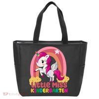 Little Miss Kindergarten Rainbow Unicorn Tote Bag thumb 0