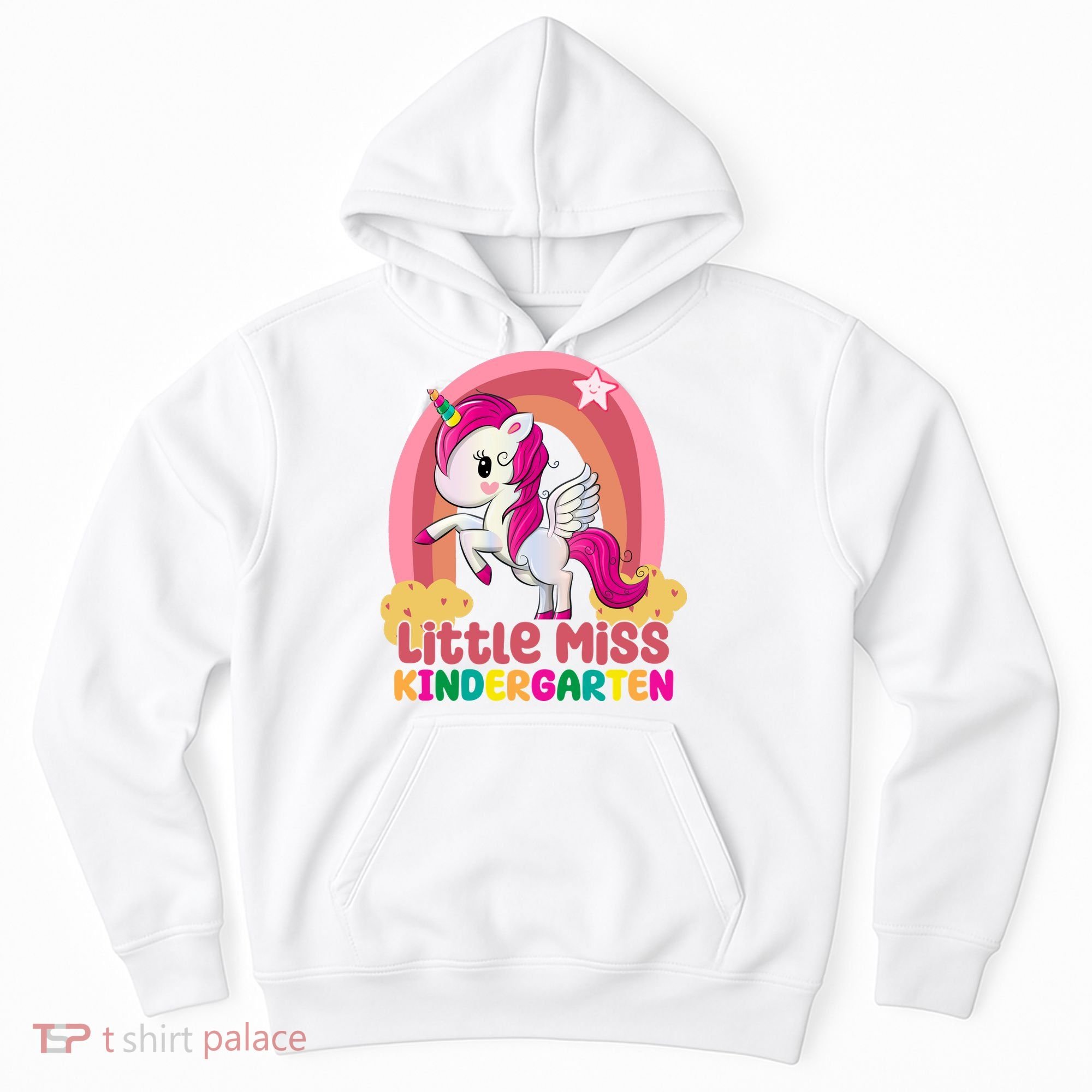 Little Miss Kindergarten Rainbow Unicorn Hoodie
