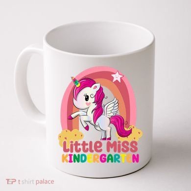 Little Miss Kindergarten Rainbow Unicorn Coffee Mug