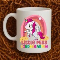 Little Miss Kindergarten Rainbow Unicorn Coffee Mug thumb 2