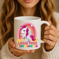 Little Miss Kindergarten Rainbow Unicorn Coffee Mug thumb 3