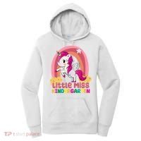 Little Miss Kindergarten Rainbow Unicorn Women's Hoodie thumb 0