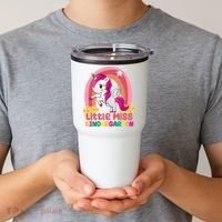 Little Miss Kindergarten Rainbow Unicorn Tumbler thumb 2