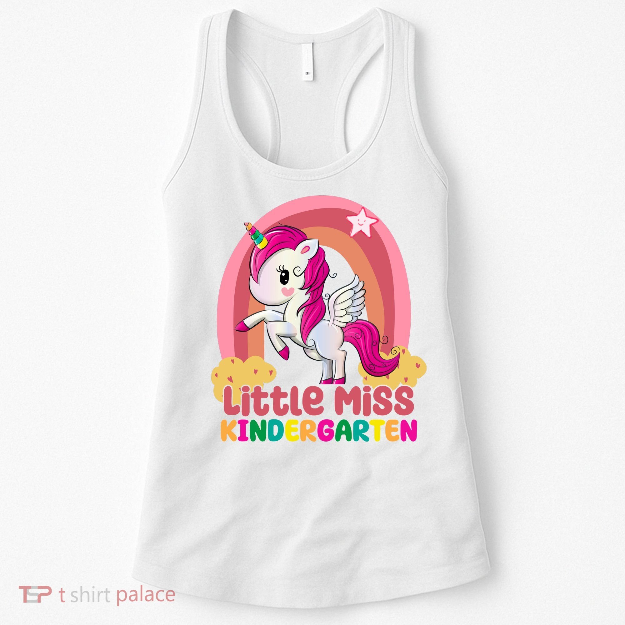 Little Miss Kindergarten Rainbow Unicorn Women's Tank Top