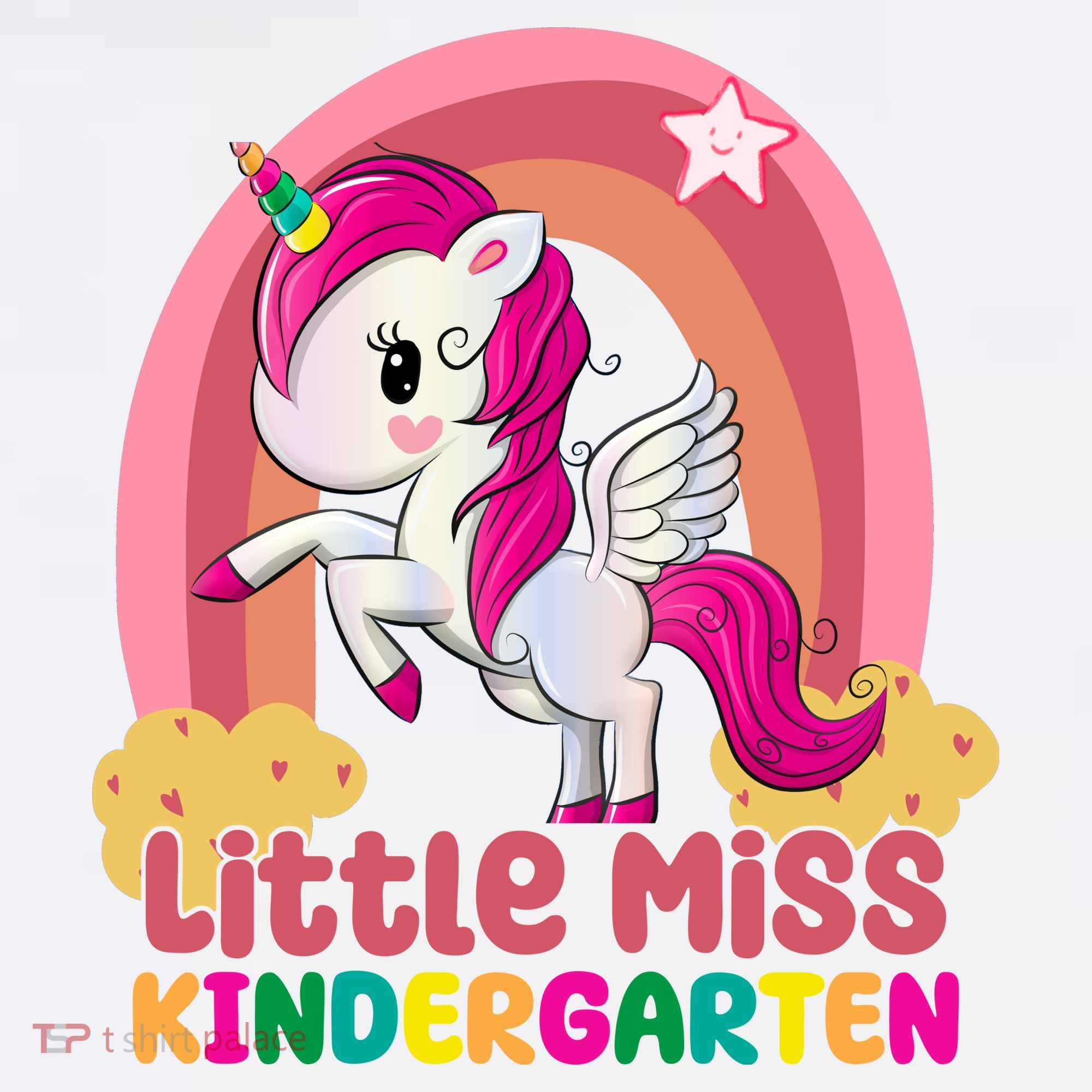 Little Miss Kindergarten Rainbow Unicorn Women's Tank Top