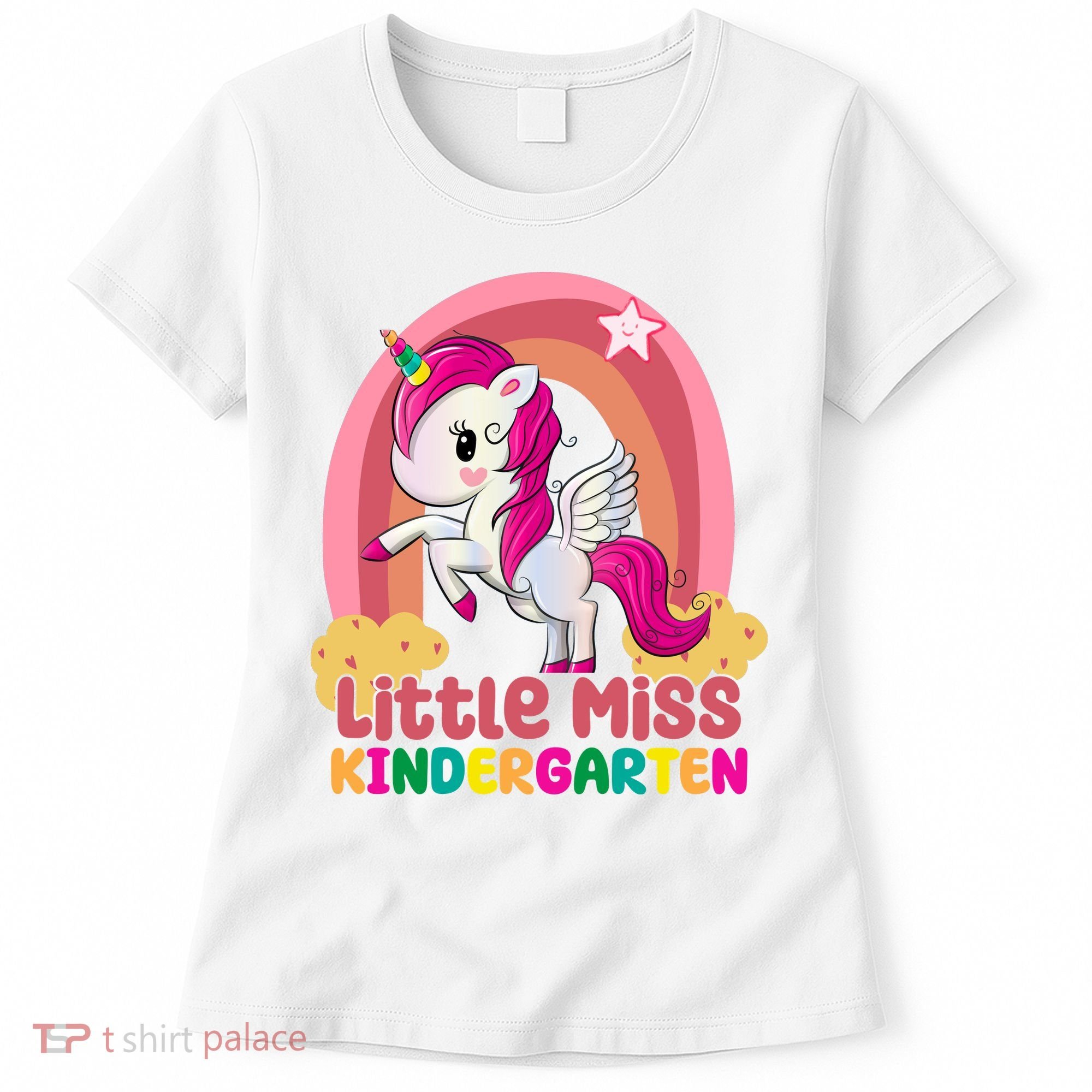 Little Miss Kindergarten Rainbow Unicorn Women's T-Shirt