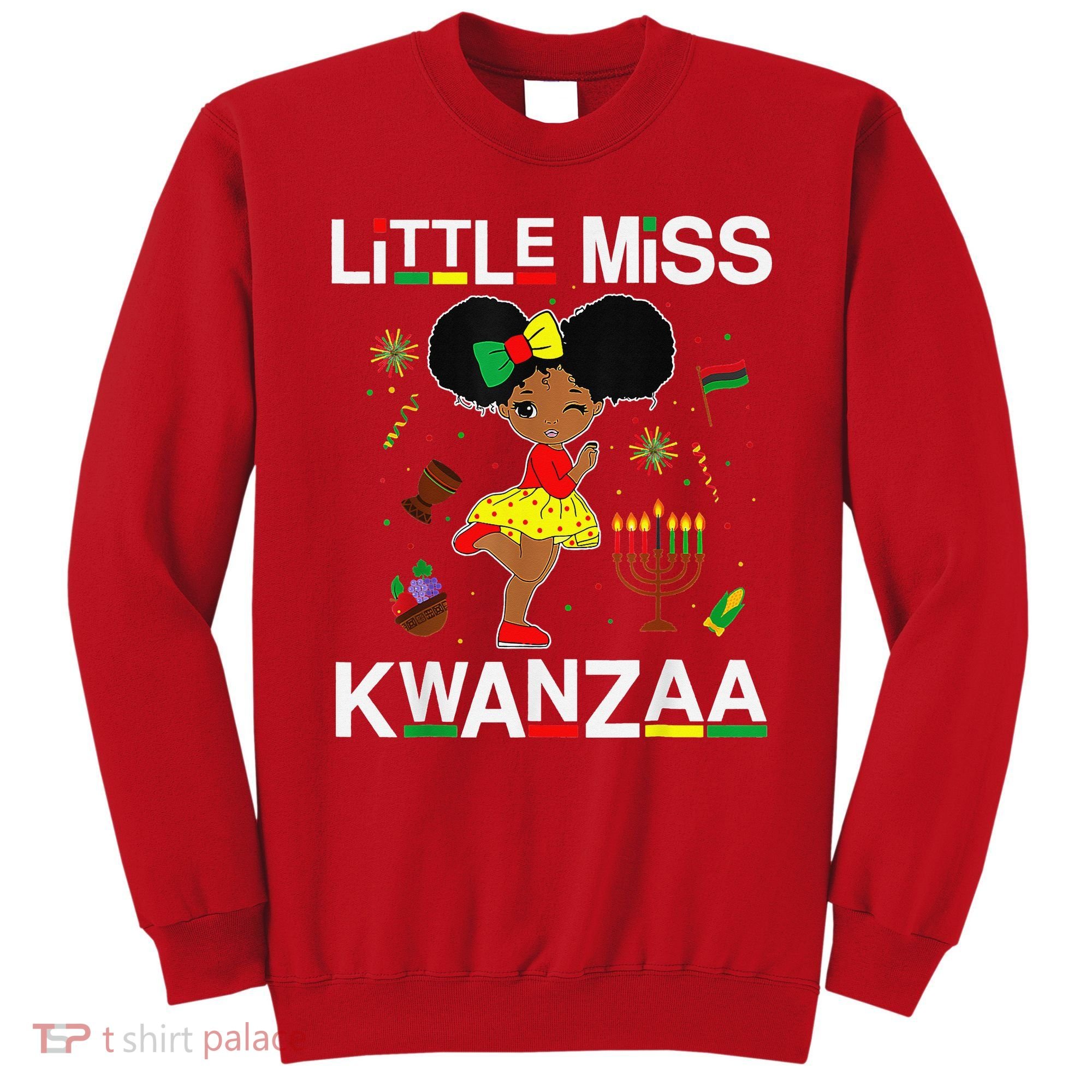 Little Miss Kwanzaa Outfits For Black Girl Sweatshirt