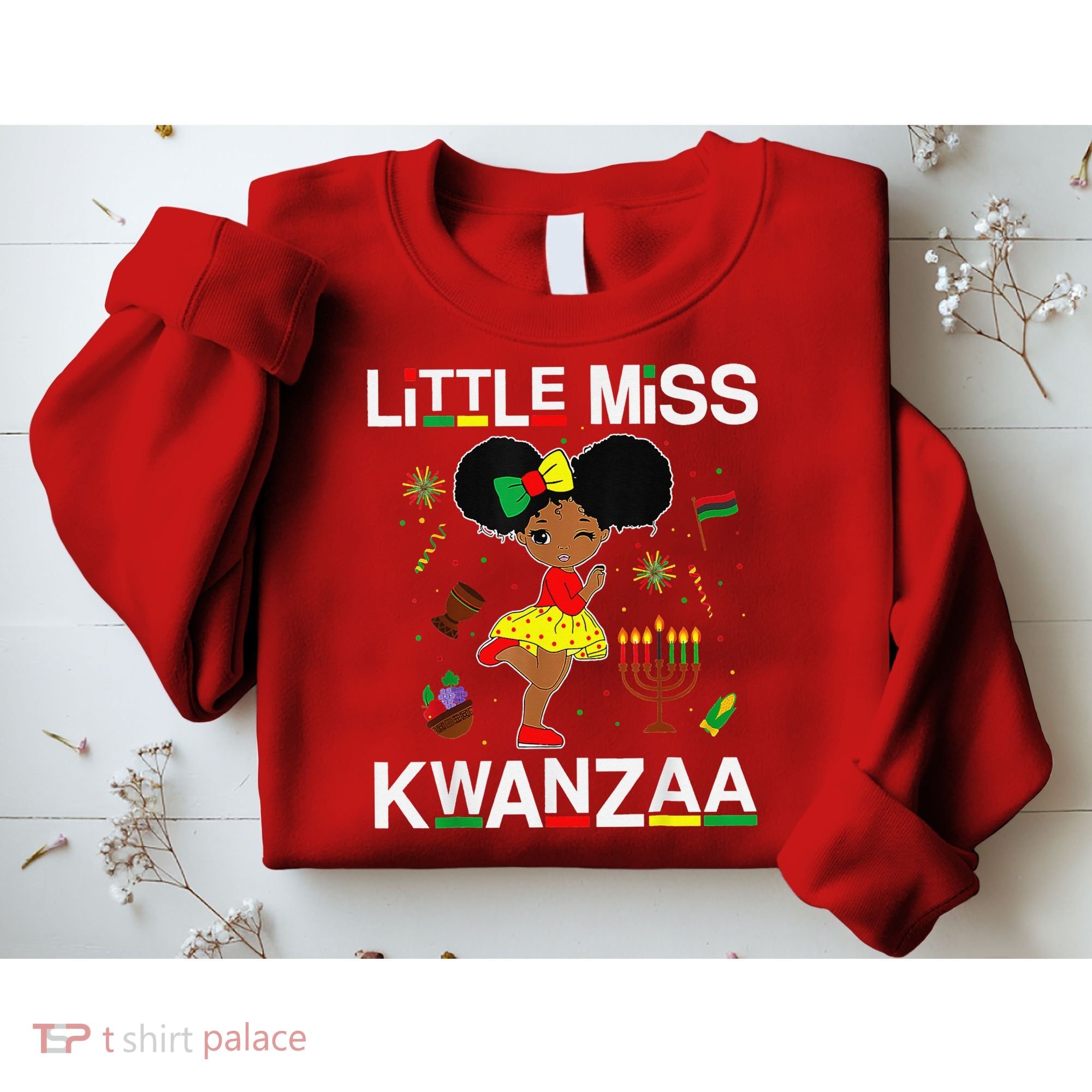 Little Miss Kwanzaa Outfits For Black Girl Sweatshirt