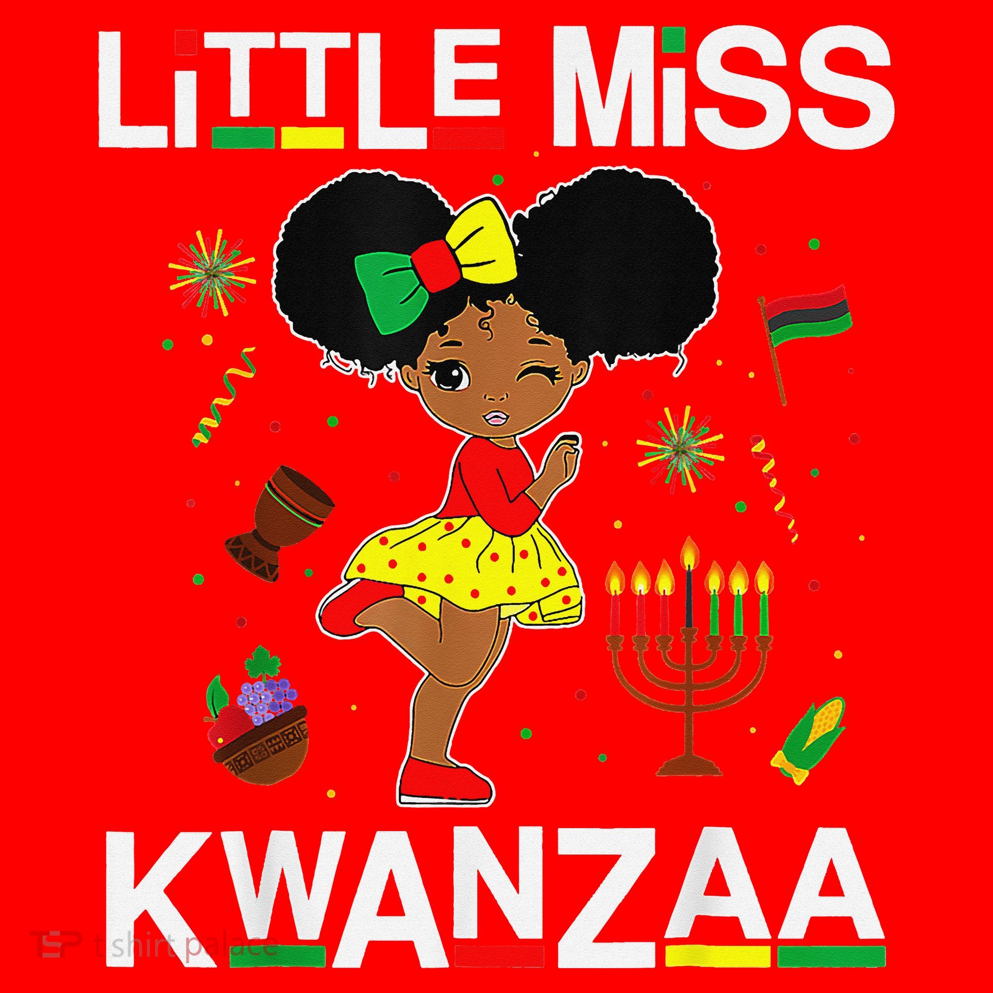 Little Miss Kwanzaa Outfits For Black Girl Women's Tank Top