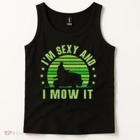 Lawn Mowing Landscaping Im Sexy And I Mow It Tank Top thumb 2