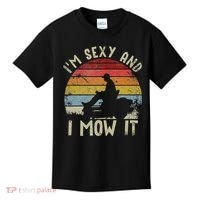 Lawn Mowing Landscaping Im Sexy And I Mow It Kids T-Shirt thumb 0
