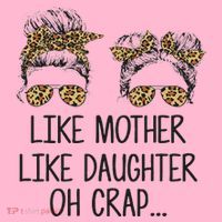 Like Mother Like Daughter Messy Bun Mom Happy Mothers Day Coaster thumb 2