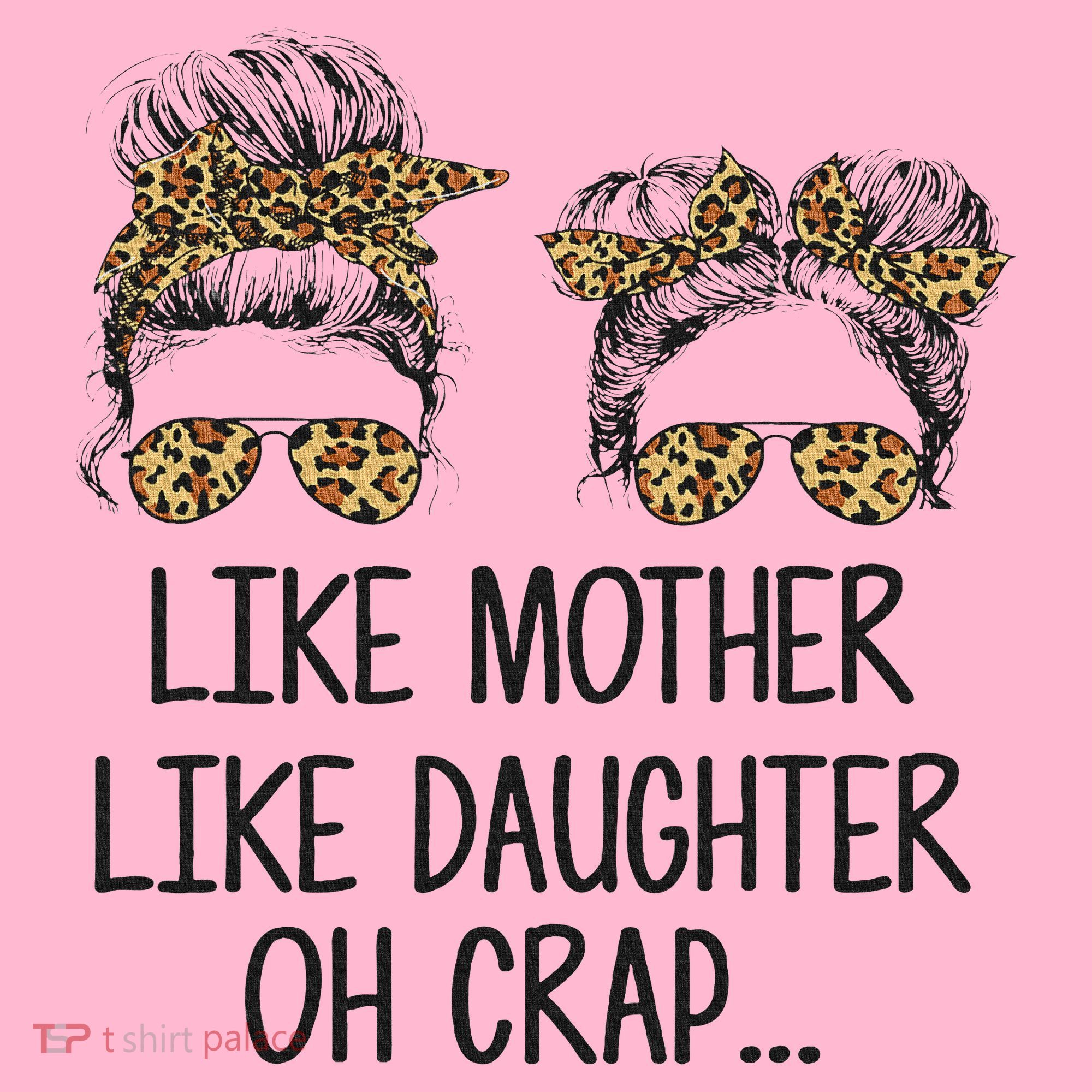 Like Mother Like Daughter Messy Bun Mom Happy Mothers Day Coaster