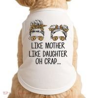 Like Mother Like Daughter Messy Bun Mom Happy Mothers Day Doggie Tank thumb 0