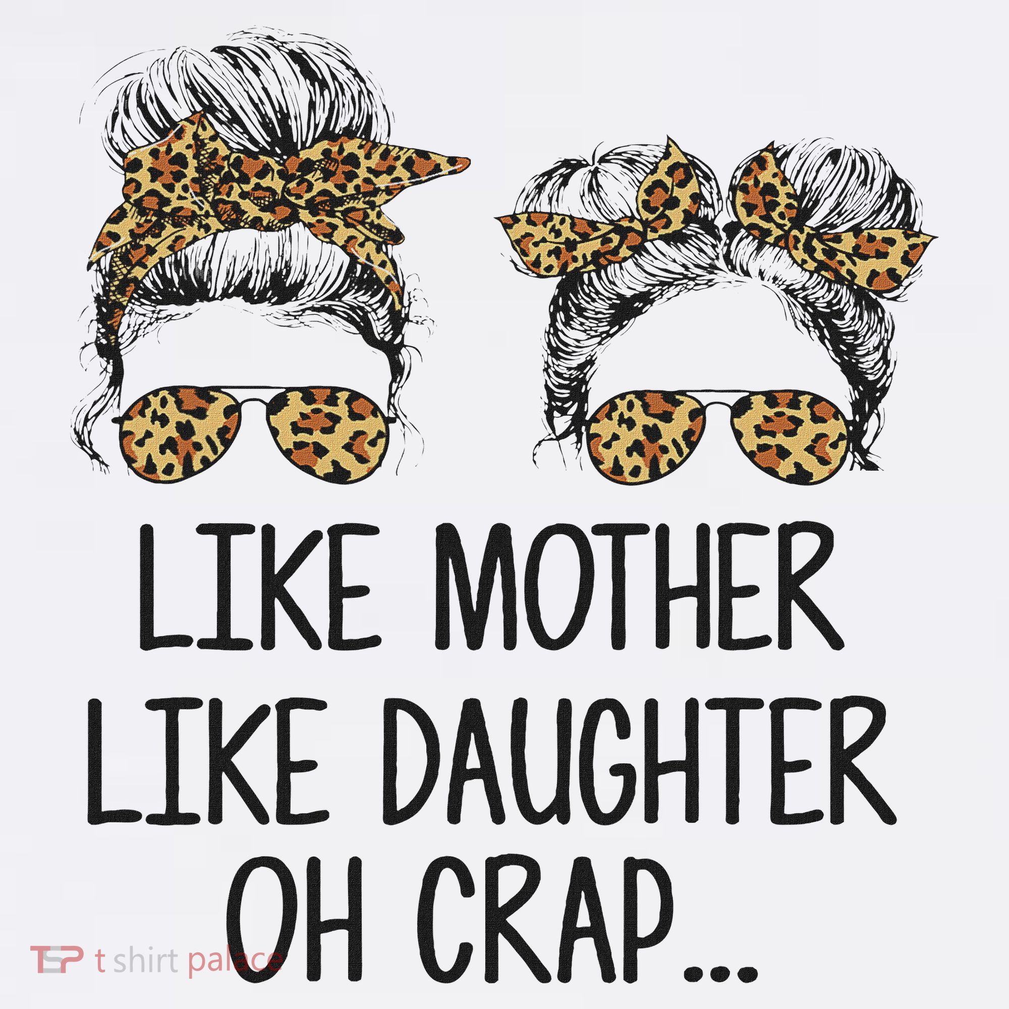 Like Mother Like Daughter Messy Bun Mom Happy Mothers Day Women's Hoodie