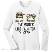 Like Mother Like Daughter Messy Bun Mom Happy Mothers Day Women's Long Sleeve Shirt thumb 0