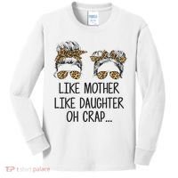 Like Mother Like Daughter Messy Bun Mom Happy Mothers Day Kids Long Sleeve Shirt thumb 0