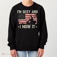 Lawn Mowing Landscaping IM Sexy And I Mow It Flag Women's Sweatshirt thumb 0