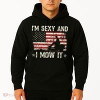Lawn Mowing Landscaping IM Sexy And I Mow It Flag Hoodie thumb 2
