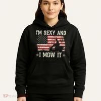 Lawn Mowing Landscaping IM Sexy And I Mow It Flag Hoodie thumb 5