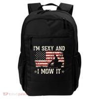 Lawn Mowing Landscaping IM Sexy And I Mow It Flag Backpack thumb 0