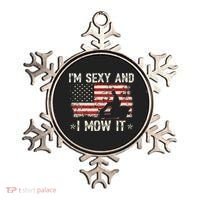 Lawn Mowing Landscaping IM Sexy And I Mow It Flag Ornament thumb 0