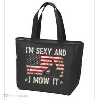 Lawn Mowing Landscaping IM Sexy And I Mow It Flag Tote Bag thumb 3
