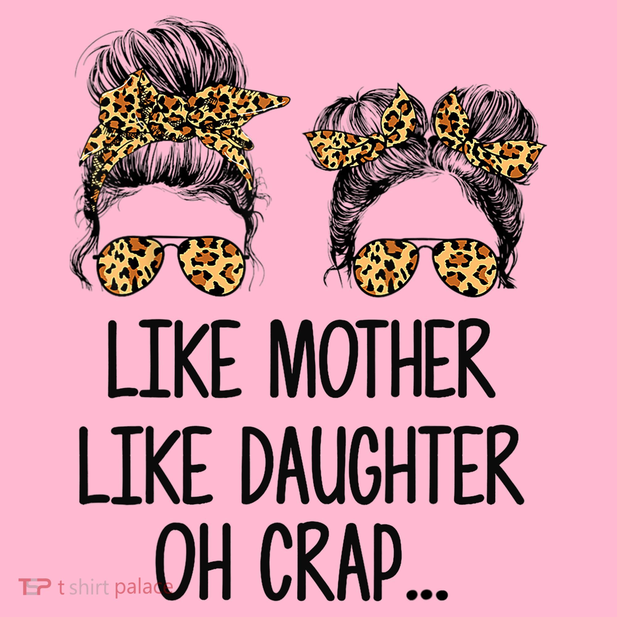 Like Mother Like Daughter Messy Bun Mom Happy Mothers Day Coaster