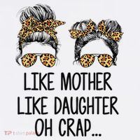Like Mother Like Daughter Messy Bun Mom Happy Mothers Day Mousepad thumb 1