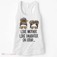 Like Mother Like Daughter Messy Bun Mom Happy Mothers Day Women's Tank Top thumb 0