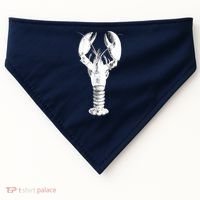 Large Maine Lobster in White Tee USA-Made Doggie Bandana thumb 0