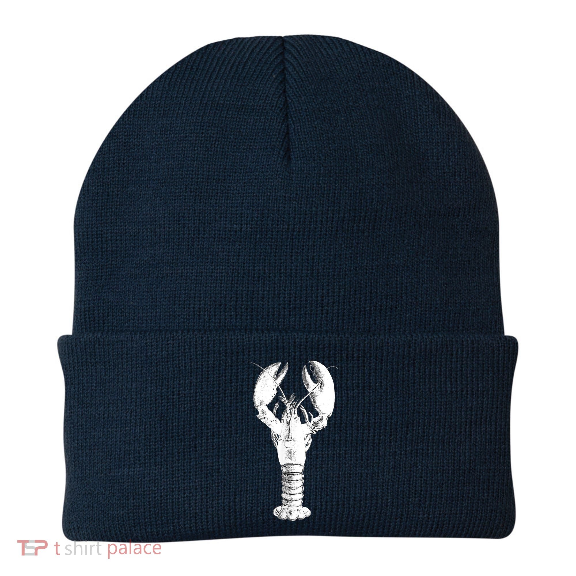 Large Maine Lobster in White Tee Beanie