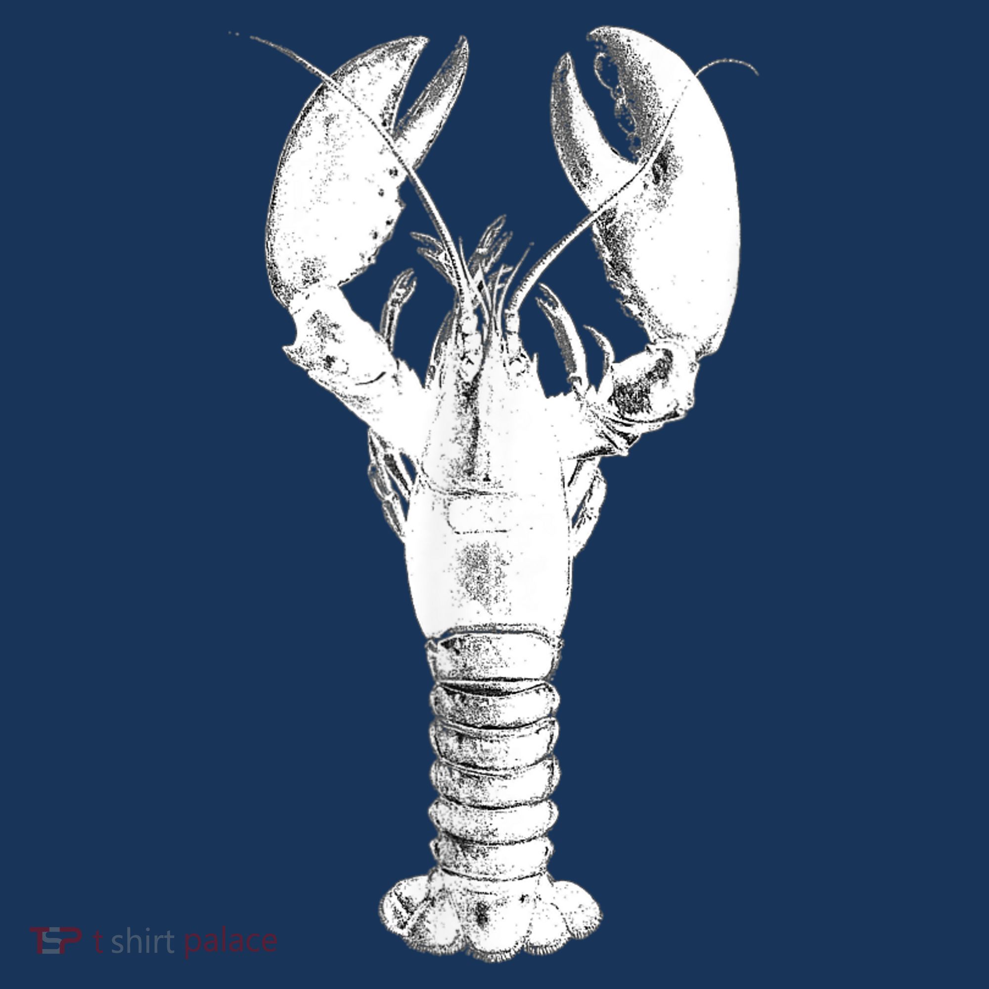 Large Maine Lobster in White Tee Women's Hoodie