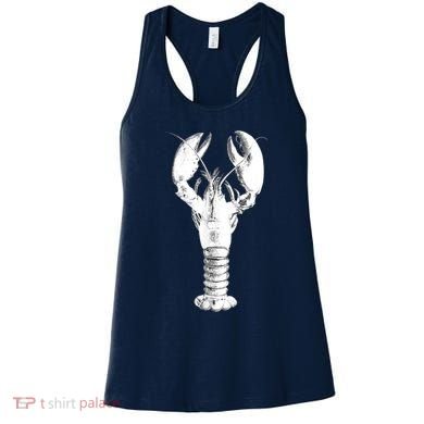 Large Maine Lobster in White Tee Women's Tank Top