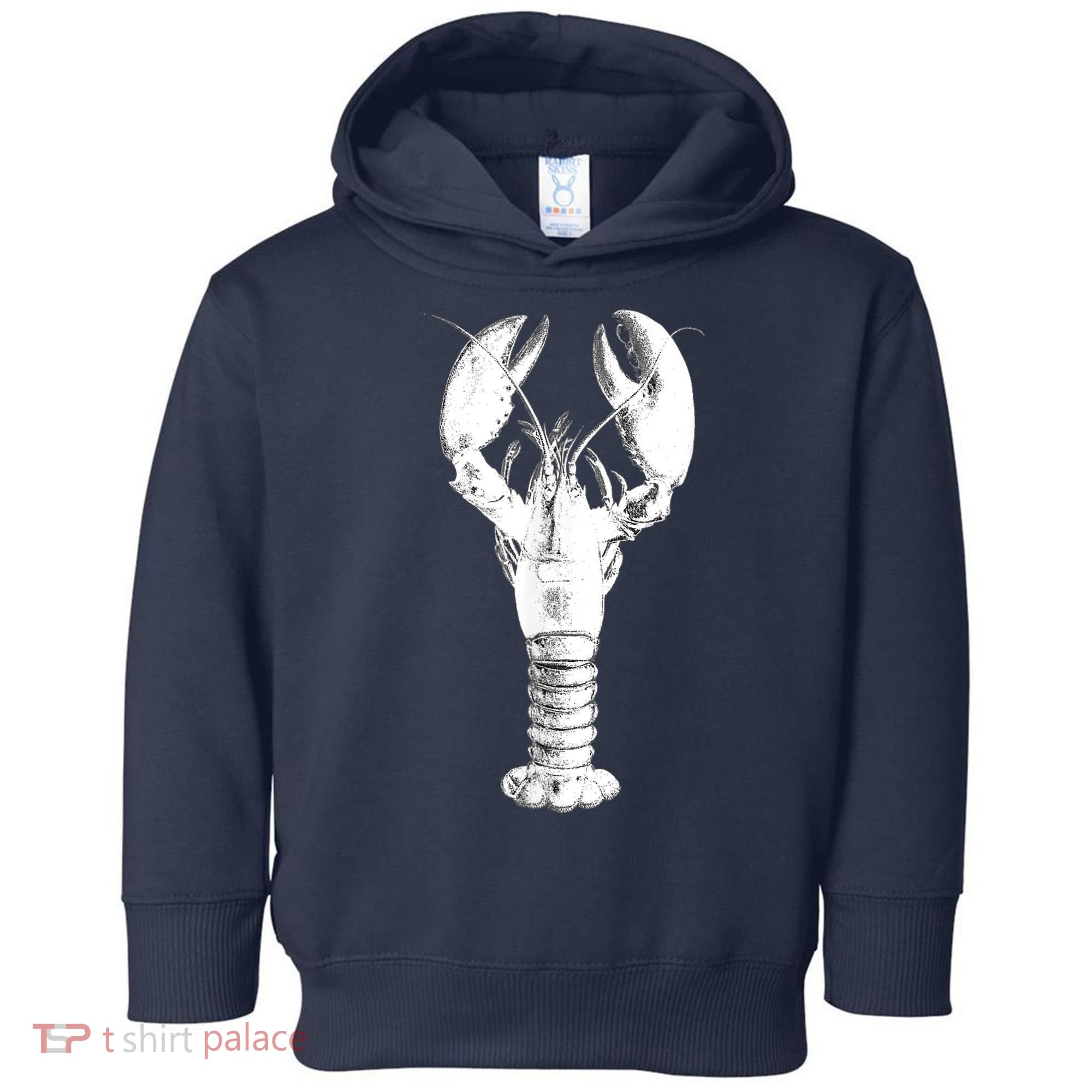 Large Maine Lobster in White Tee Toddler Hoodie