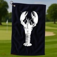 Large Maine Lobster in White Tee Golf Towel thumb 1