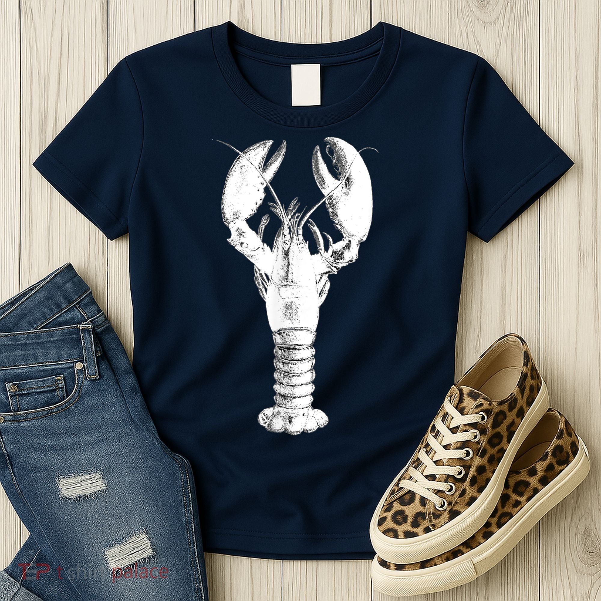 Large Maine Lobster in White Tee Women's T-Shirt