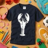 Large Maine Lobster in White Tee Kids T-Shirt thumb 3