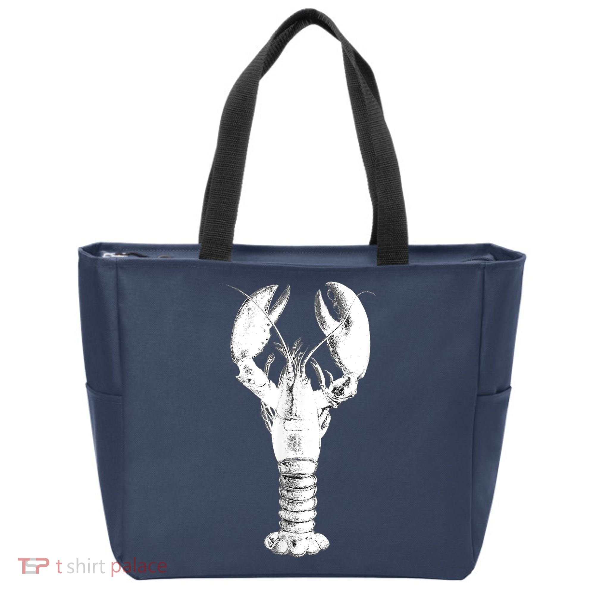 Large Maine Lobster in White Tee Tote Bag