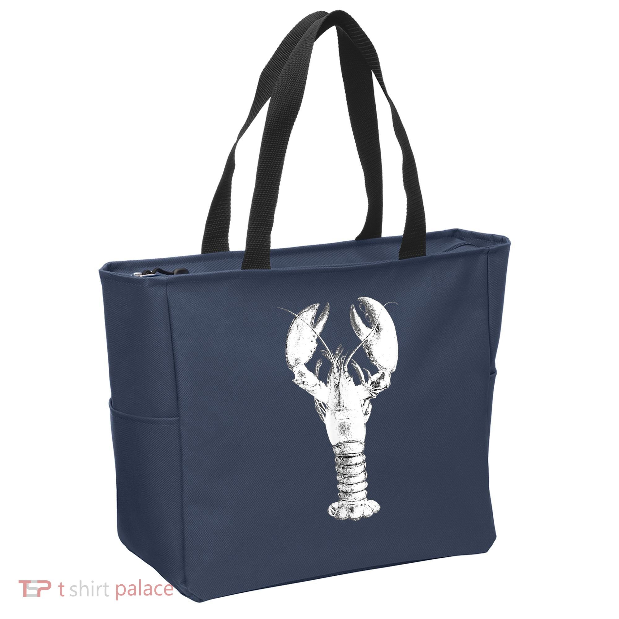 Large Maine Lobster in White Tee Tote Bag