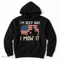 Lawn Mowing Landscaping Im Sexy And I Mow It Flag Hoodie thumb 0