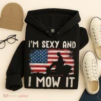 Lawn Mowing Landscaping Im Sexy And I Mow It Flag Hoodie thumb 4