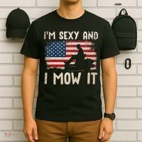 Lawn Mowing Landscaping Im Sexy And I Mow It Flag T-Shirt thumb 6
