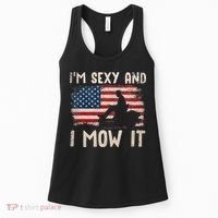 Lawn Mowing Landscaping Im Sexy And I Mow It Flag Women's Tank Top thumb 0