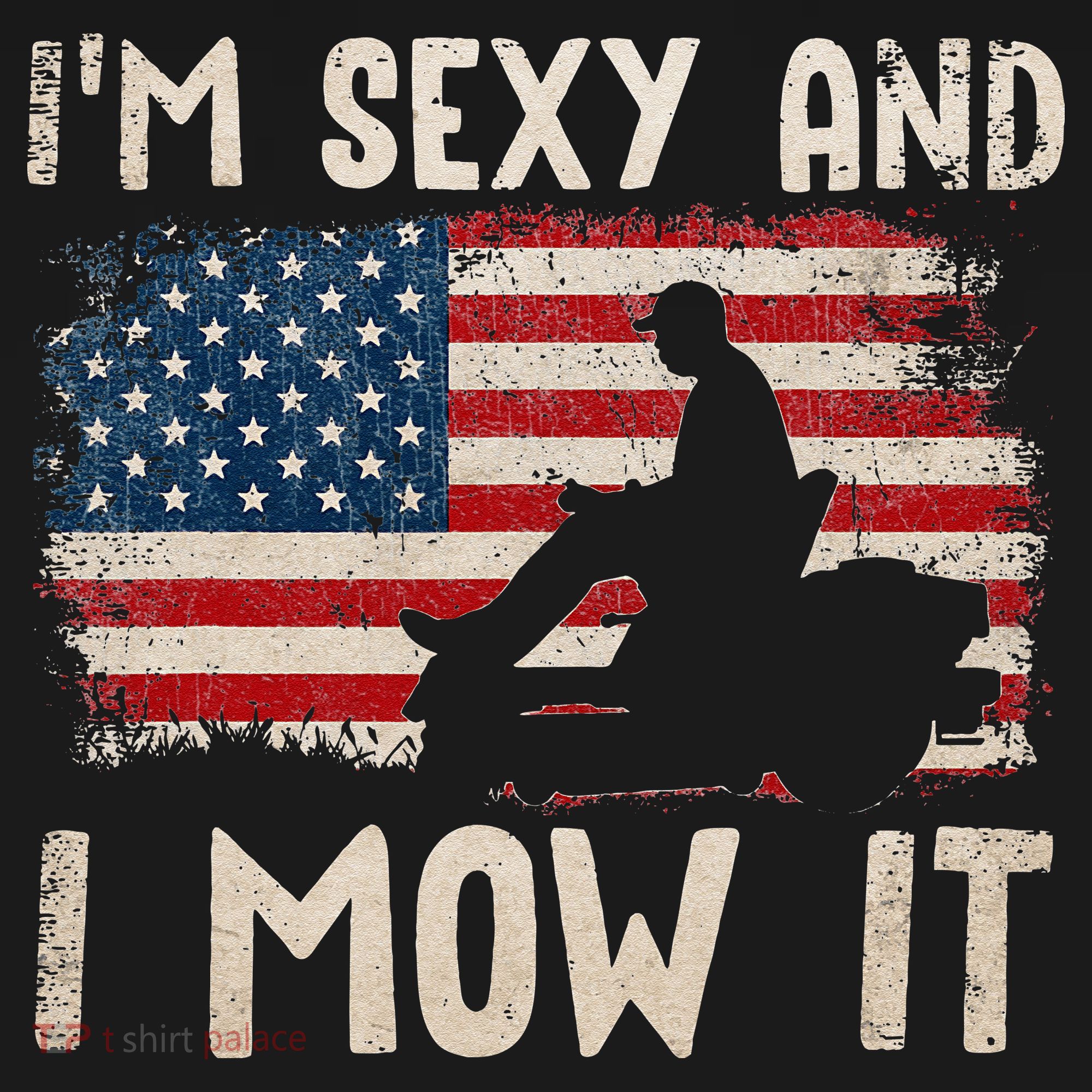 Lawn Mowing Landscaping Im Sexy And I Mow It Flag Women's Tank Top