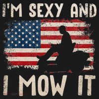 Lawn Mowing Landscaping Im Sexy And I Mow It Flag Baby Bodysuit thumb 2