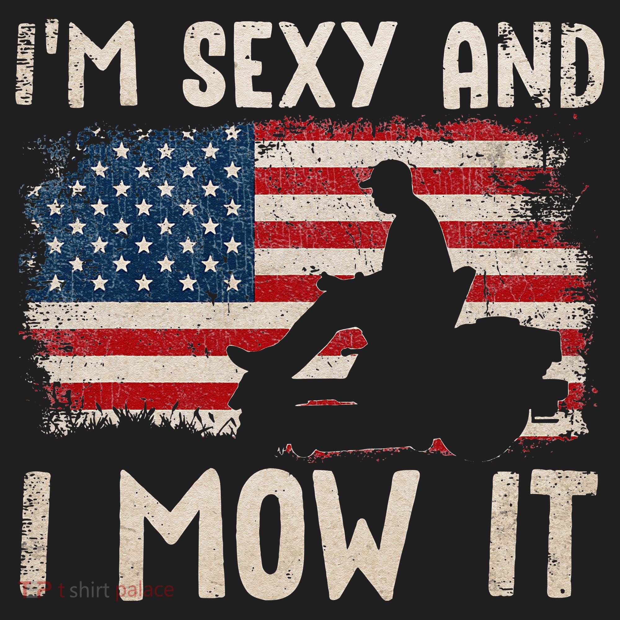 Lawn Mowing Landscaping Im Sexy And I Mow It Flag Golf Towel