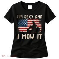 Lawn Mowing Landscaping Im Sexy And I Mow It Flag Women's T-Shirt thumb 0